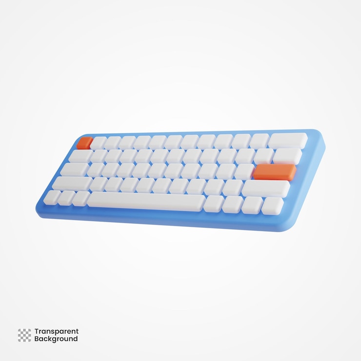 PSD keyboard 3d cartoon illustration