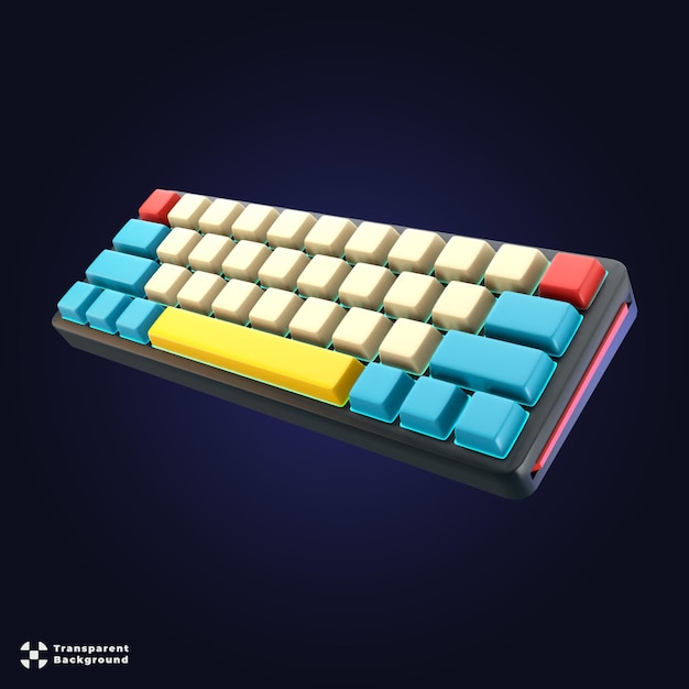 PSD keyboard 3d icon