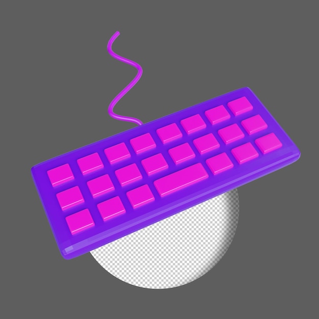 Keyboard 3d render