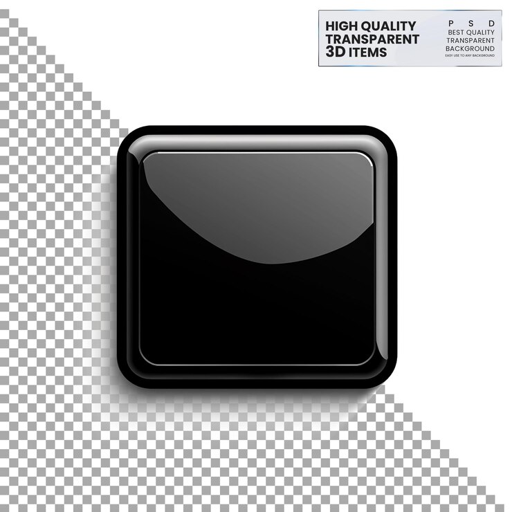PSD keyboard button symbol a png on transparent background