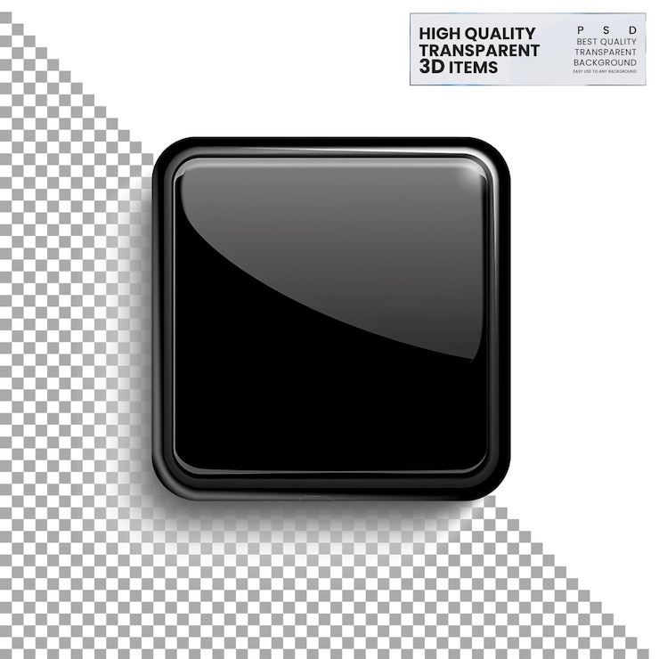 PSD keyboard button symbol a png on transparent background