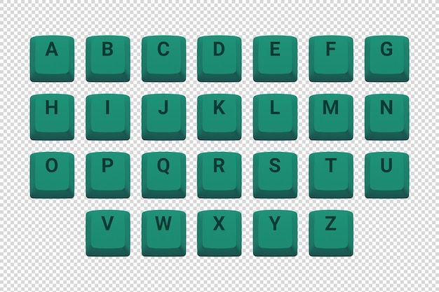 PSD keyboard keycaps 06 groen