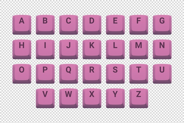 PSD keyboard keycaps 08 magenta