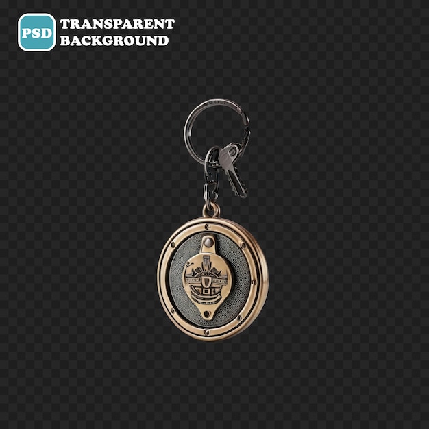 PSD keychain icon isolated 3d render illustration