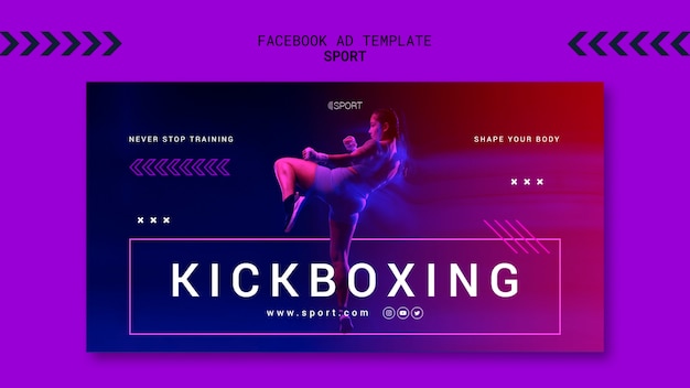 Kickbokstraining social media promosjabloon