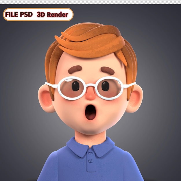 PSD kid icon 3d