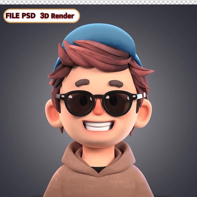 PSD kid icon 3d