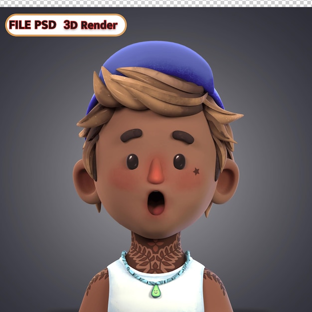 PSD kid icon 3d