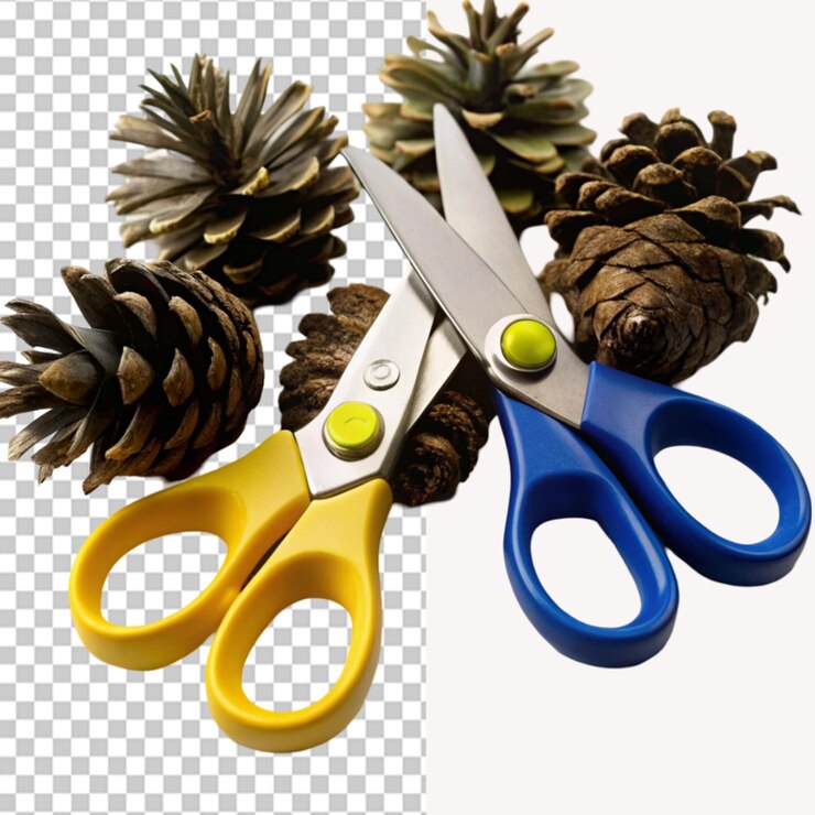 PSD kid safety scissor on a transparent background