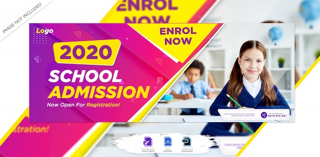 PSD kid school admission facebook timeline cover