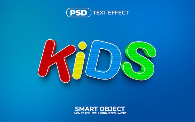 Kids 3D Editable text effect Template