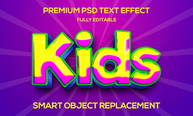 Kids 3D Editable Text effect