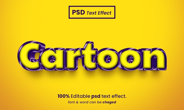 kids cartoon premium 3d editable psd text effect