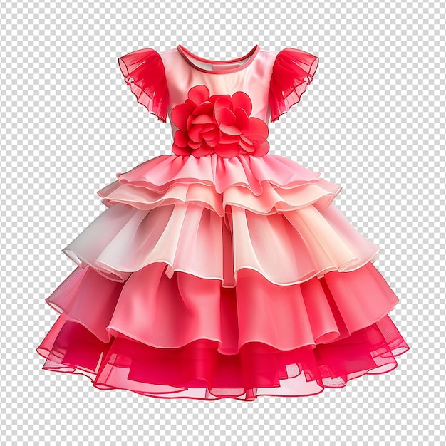 PSD kids dress isolated on transparent background png