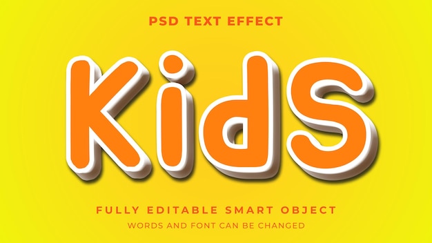 Kids editable text effect