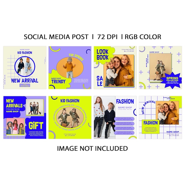 Kids Fashion Instagram Post Templates