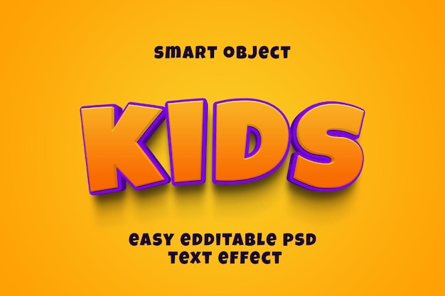 KIDS PLAY Редактируемый текстовый эффект