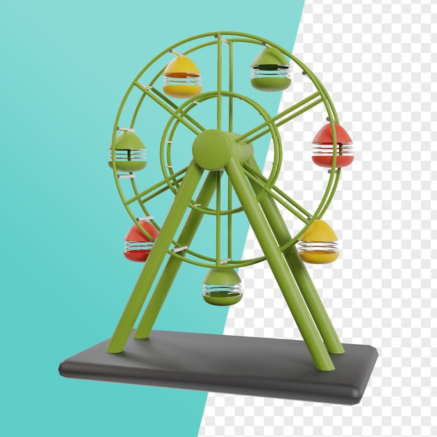 PSD children's playground 3d icon render clipart