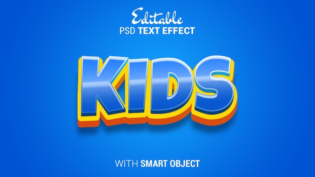 Kids premium editable psd text effect