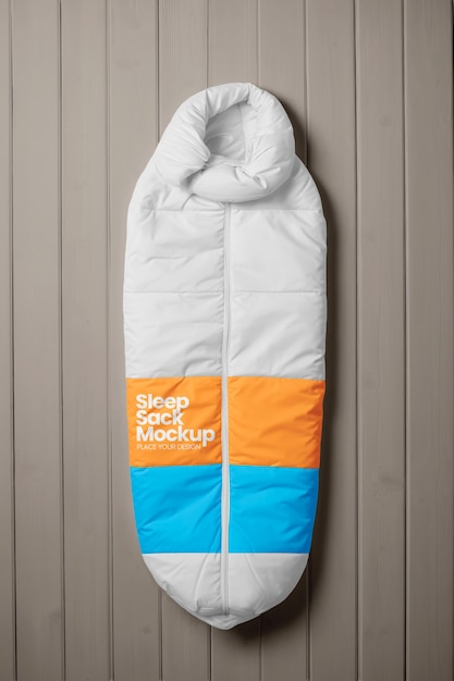 PSD kids sleeping bag mockup design