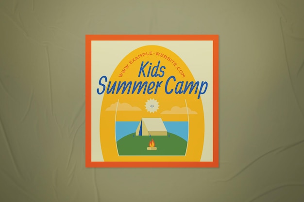 PSD kids summer camp instagram post