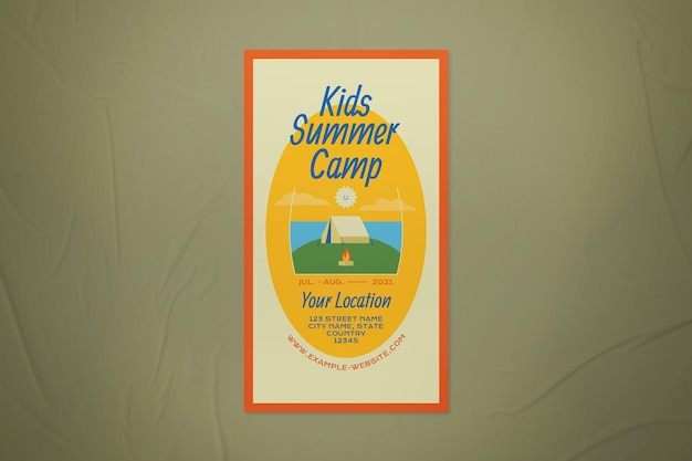 PSD kids summer camp instagram story