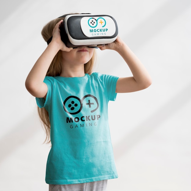 kids and technology concept mock-up