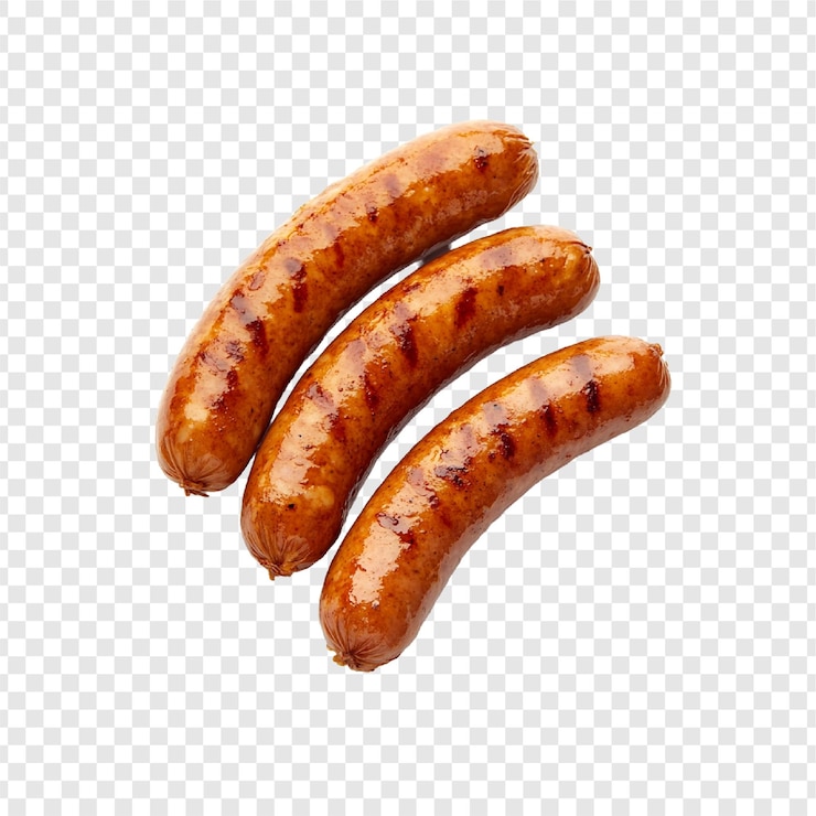 PSD kiełbaska na przezroczystym tle