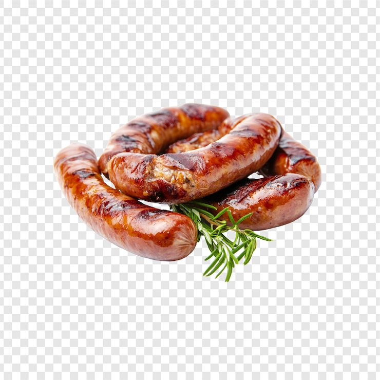 PSD kiełbaska na przezroczystym tle