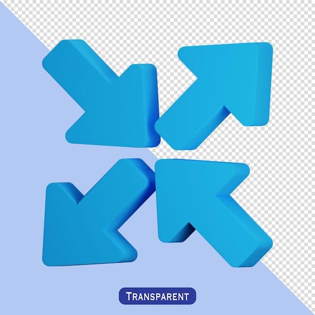 Kierunki ikona strzałki w stylu 3d