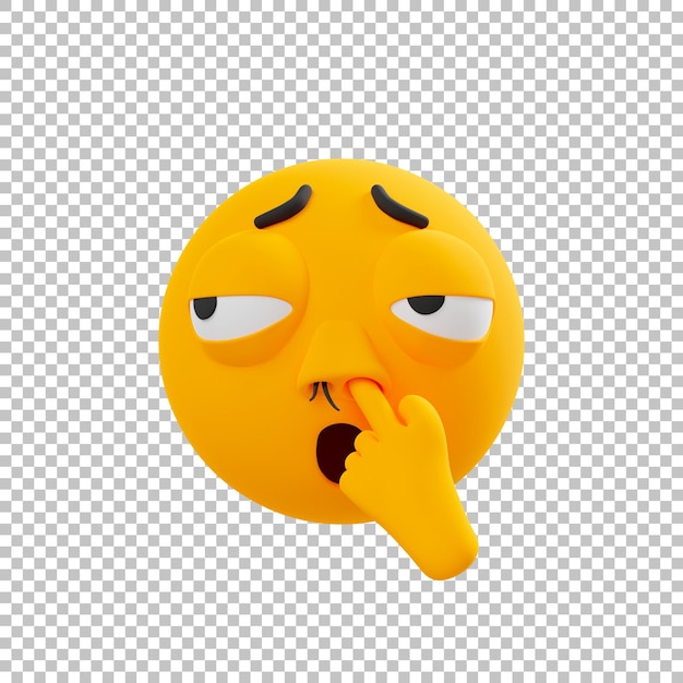 Kies neus 3d emoji