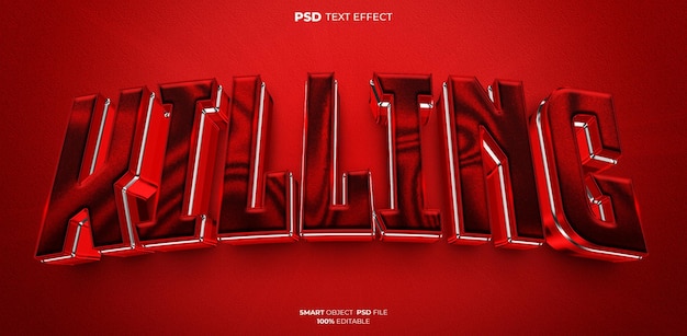 Killing 3d editable text effect