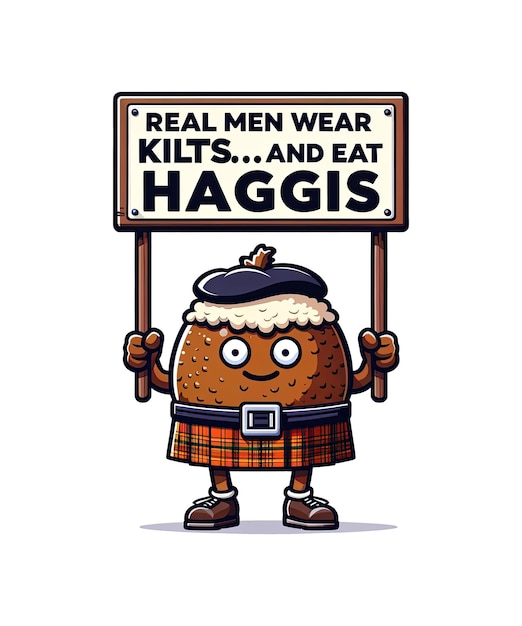 Kilt wearing haggis advocate tee