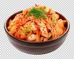 PSD kimchi w misce izolowanej na przezroczystym tle