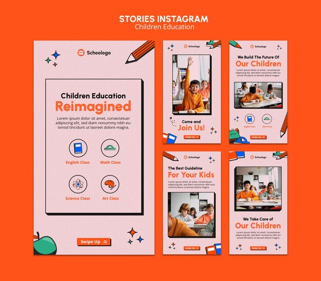 Kinderen onderwijs instagram verhalen