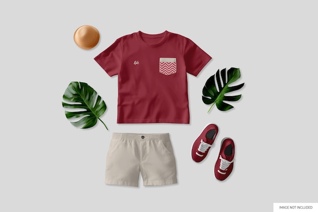 Kinderen outfits mockup