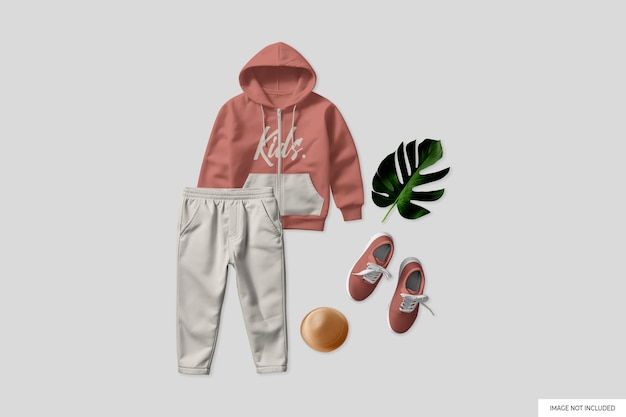 PSD kinderen outfits mockup