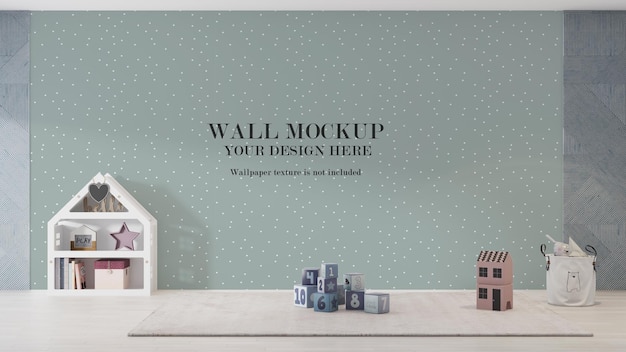 Mockup di muro di scuola materna