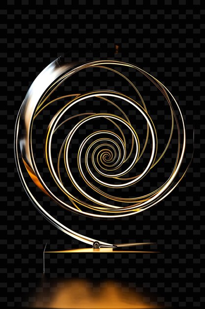 Segno di scultura cinetica con tavolo a forma di spirale artistico f forma y2k decorazione di cartello creativo