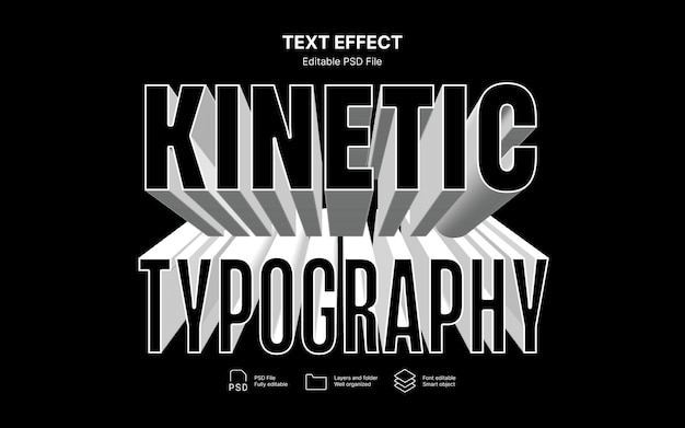 PSD kinetic text effect