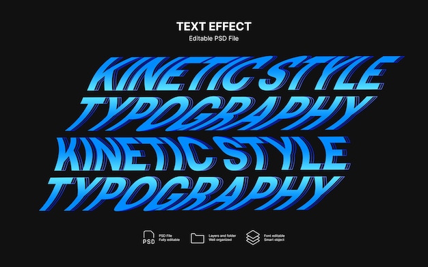 PSD kinetic text effect