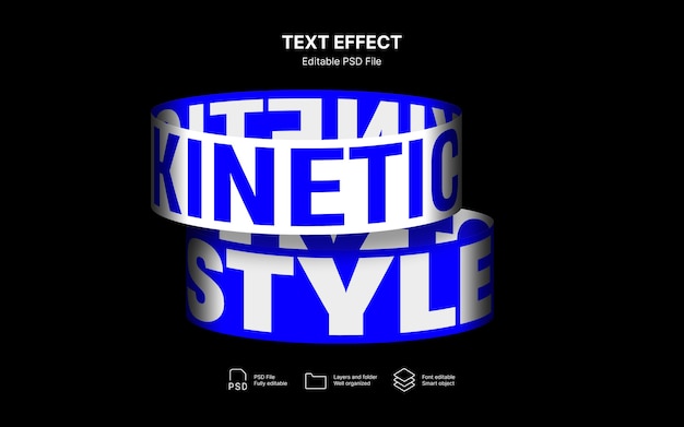 PSD kinetic text effect