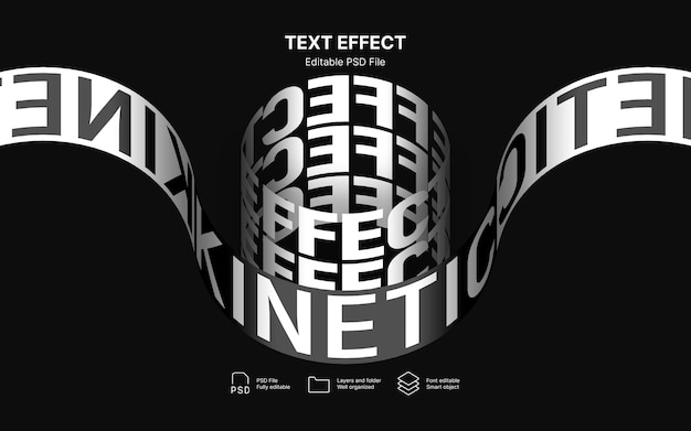 Kinetic text effect