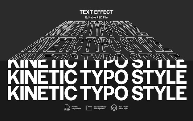 PSD kinetic text effect