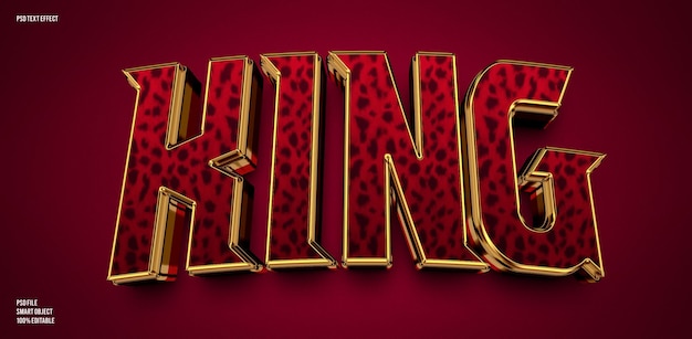 King 3D bewerkbare tekst-effect
