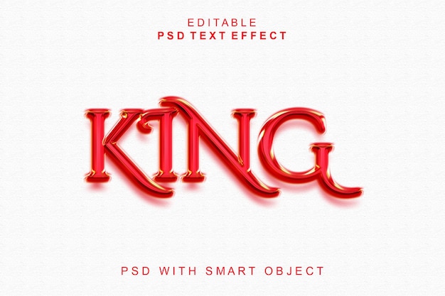 PSD キング3dテキスト効果