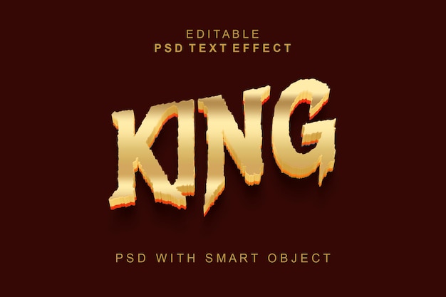 King 3d text effect