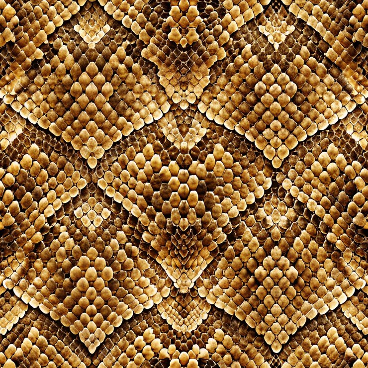 PSD king cobra skin spot seamless pattern for bold designs