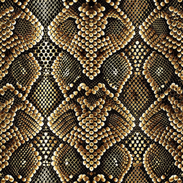 PSD king cobra skin spot seamless pattern