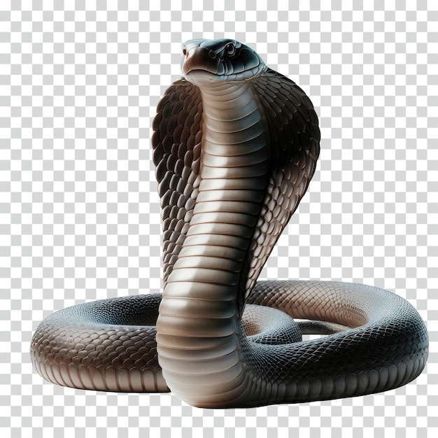 PSD king cobra snake transparent background